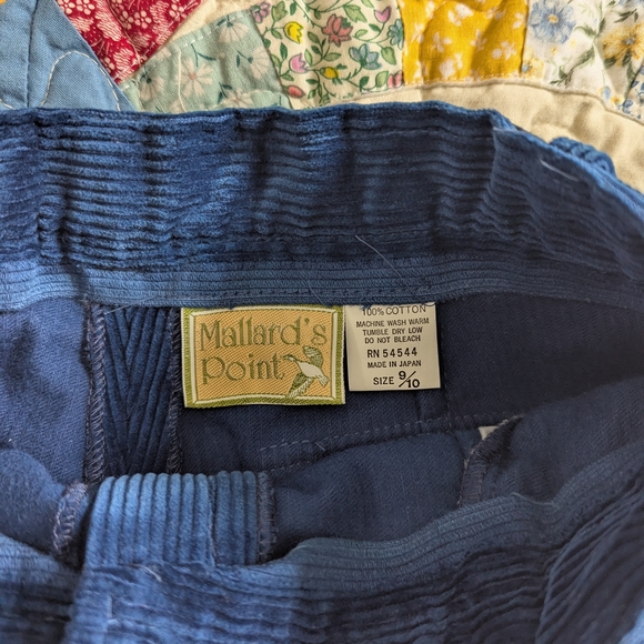 Women's Blue Corduroy Pants - Picture 4 of 4